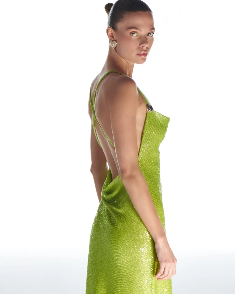 Gigii's Maxi Dresses | Dresses | Aure Glam Dress - Green