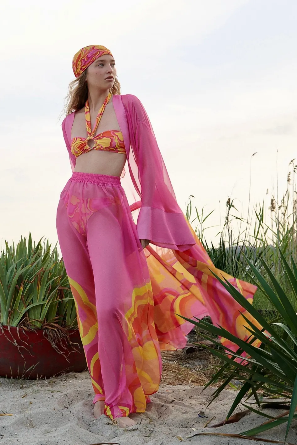 Gigii's Patterned Dresses | Beachwear | Bitsy Beach Kimono