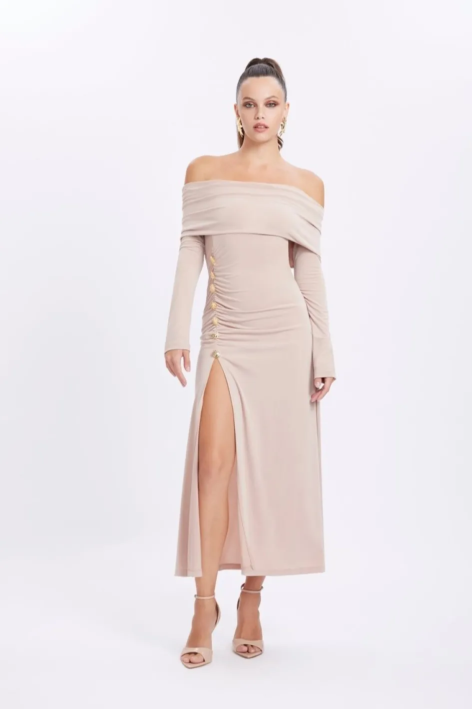 Gigii's Midi Dresses | Cabana Dress - Nude