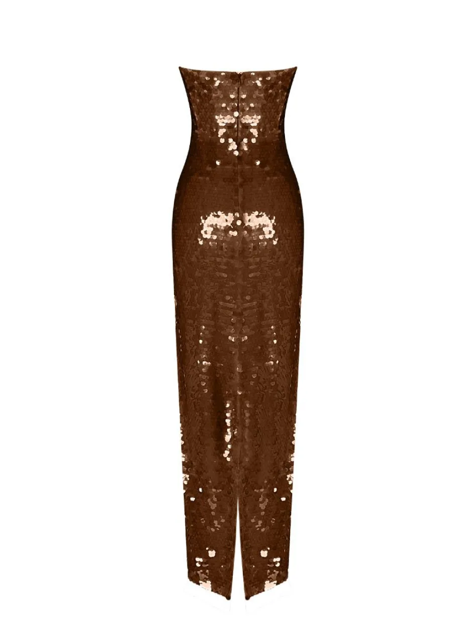 gala_dress__brown_1.webp Gigii's Maxi Dresses | Gala Dress - Brown