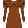 Gigii's Mini Dresses | Lavinya Solo Dress - Intense Brown