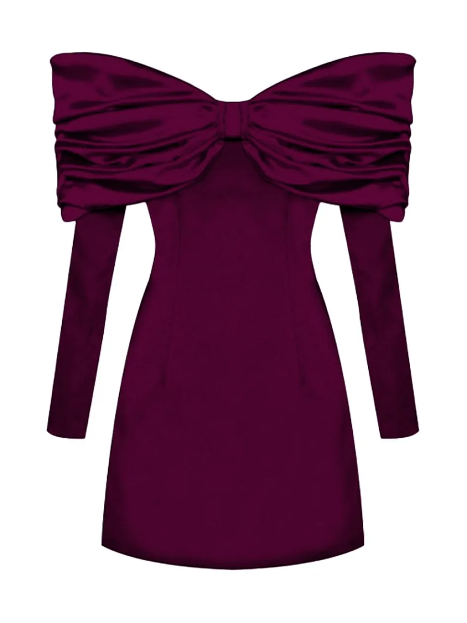 Gigii's Mini Dresses | Lavinya Solo Dress - Midnight Plum