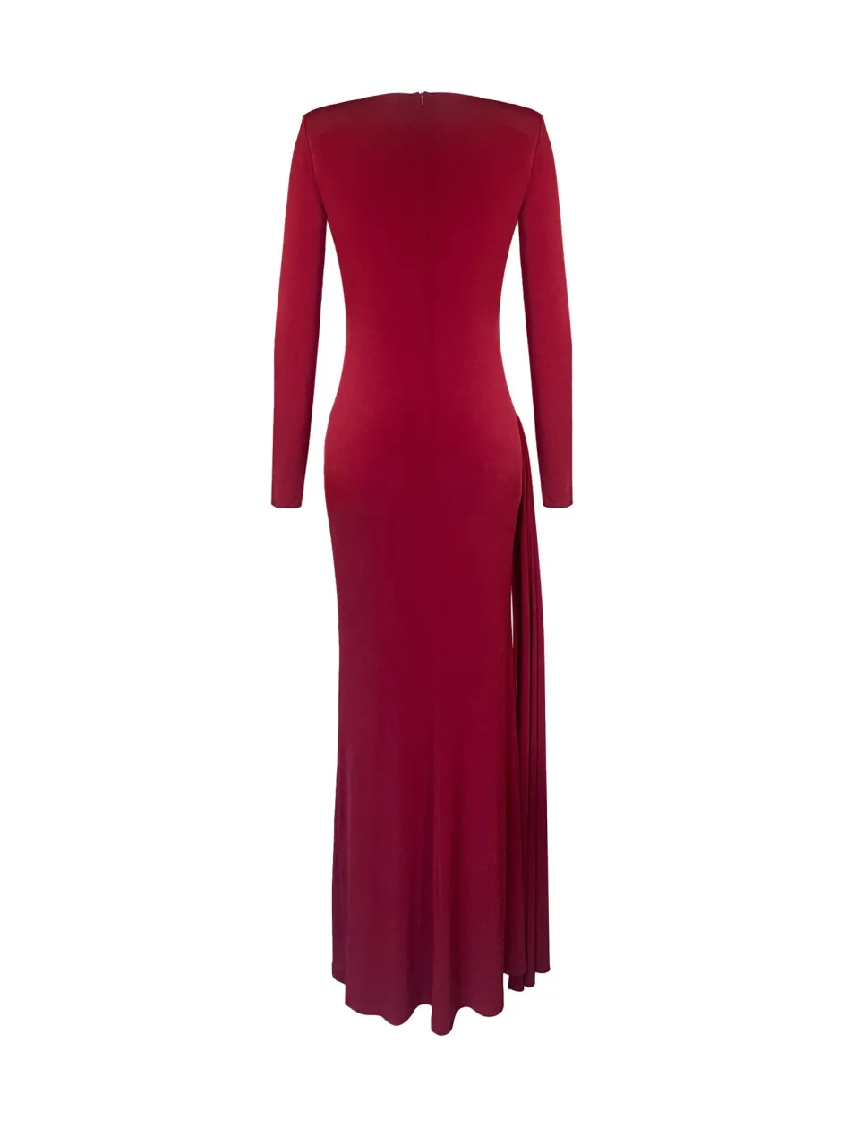 linda_dress__burgundy_1.webp Gigii's Maxi Dresses | Linda Dress - Burgundy