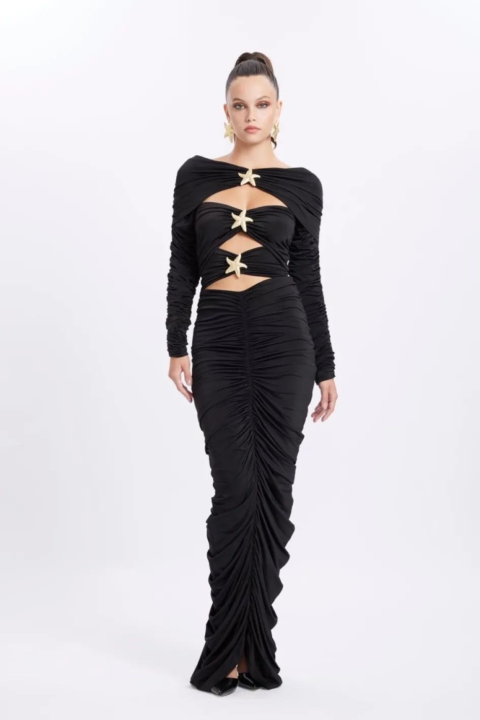 Gigii's Maxi Dresses | Madison Sleeves Dress - Black