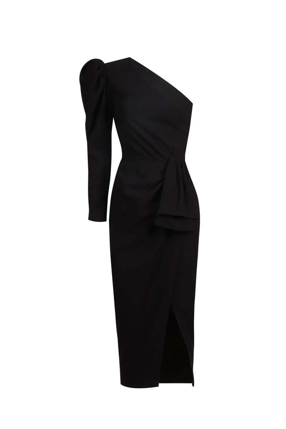 Gigii's Midi Dresses | Snowy Crepe Dress - Black