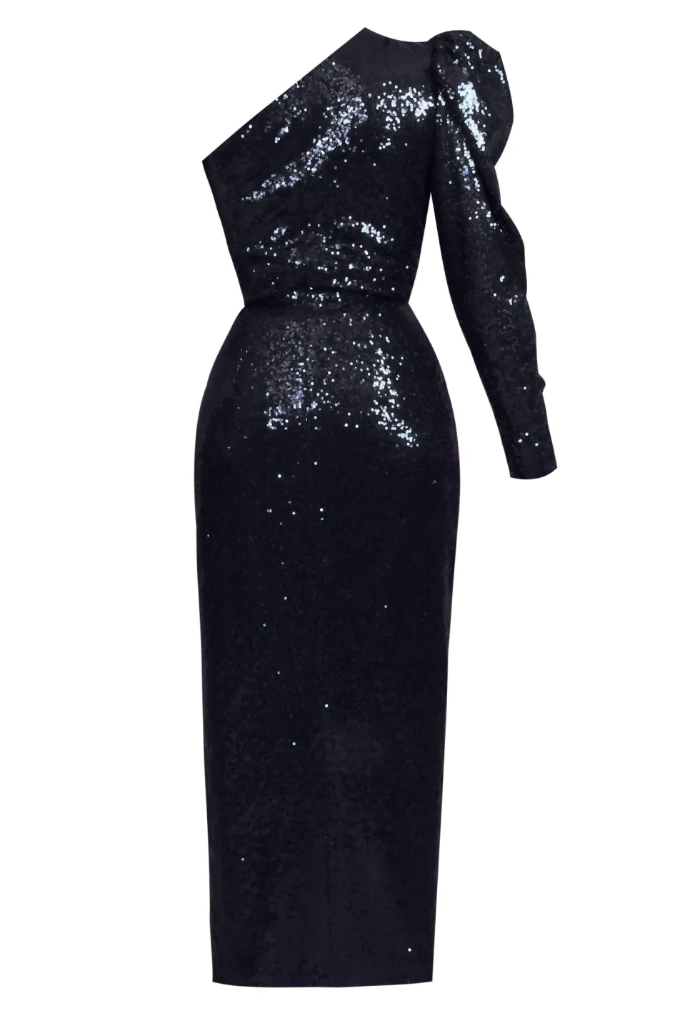 Gigii's Midi Dresses | Snowy Sequin Dress - Black