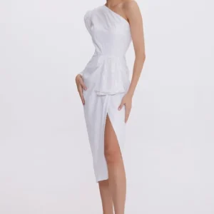 Gigii's Midi Dresses | Snowy Sequin Dress - White