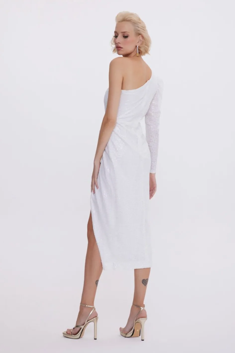 snowy_sequin_dress__white_2.webp Gigii's Midi Dresses | Snowy Sequin Dress - White