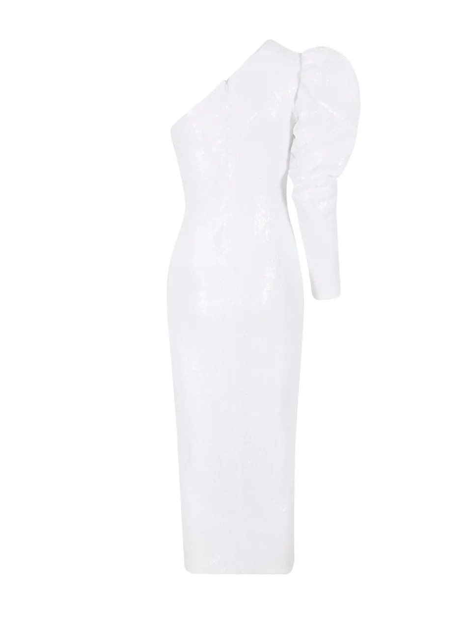 snowy_sequin_dress__white_5.webp Gigii's Midi Dresses | Snowy Sequin Dress - White