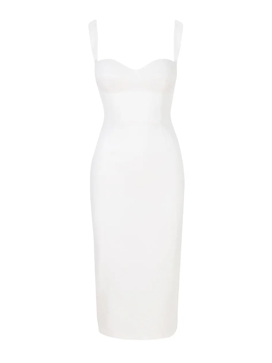 tessa_crep_dress__white_3.webp Gigii's Midi Dresses | Tessa Crep Dress - White