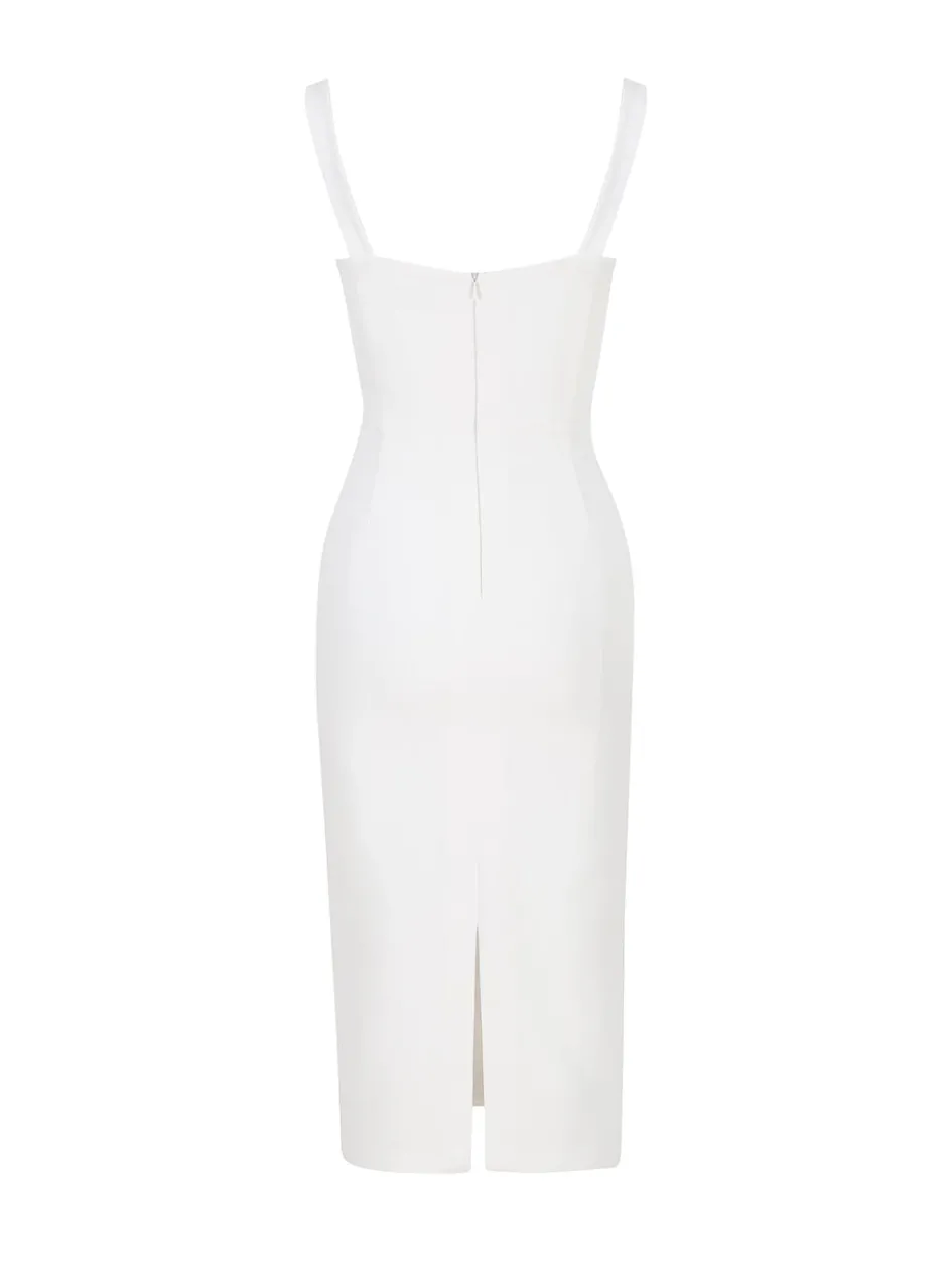 tessa_crep_dress__white_5.webp Gigii's Midi Dresses | Tessa Crep Dress - White