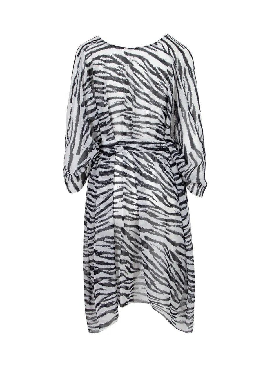 tracy_kimono__zebra_4.webp Gigii's Patterned Dresses | Beachwear | Tracy Kimono - Zebra