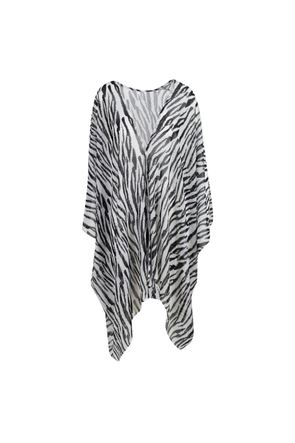 tracy_kimono__zebra_5.webp Gigii's Patterned Dresses | Beachwear | Tracy Kimono - Zebra
