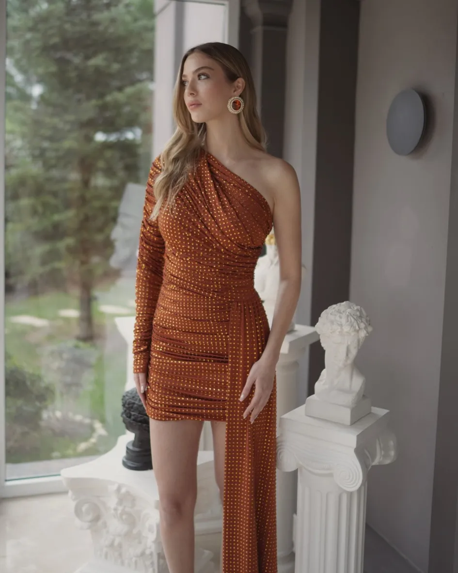 Gigii's Mini Dresses | Dresses | Valona Diamond Dress - Brown